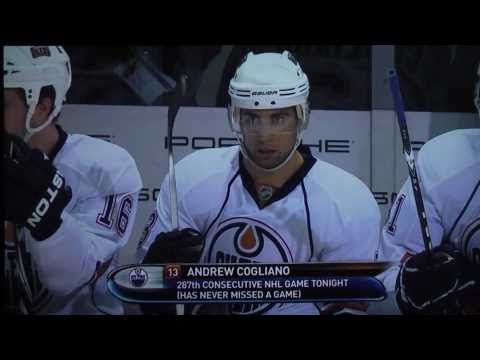 Gene Principe - Cogliano the iron man - Oilers at Sharks 01-13-2011