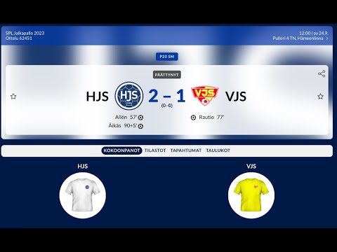 Jälkipelit SM 2023 HJS - VJS 24.9.2023