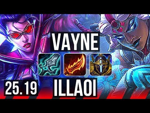 VAYNE vs ILLAOI (TOP) | 6 solo kills, 49k DMG, 12/4/9, Dominating | NA Master | 25.19