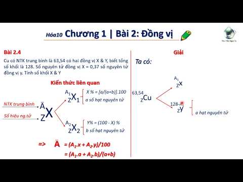 ✔ Hóa10| PP tính nhanh số khối của các đồng vị X và Y (Chương 1 hóa 10)