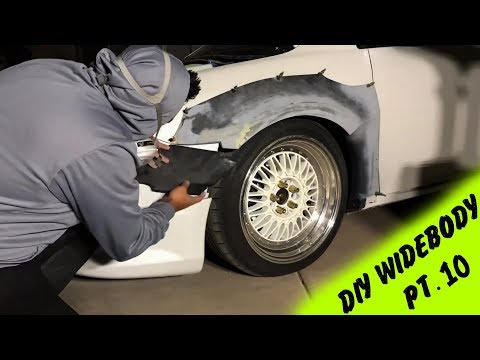 DIY Widebody Fender Flares made out of Rocket Bunny Kit Pt.10 | Making the Flares Wider