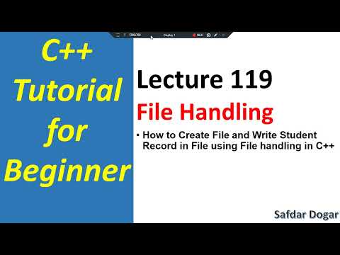 File Handling in C | How to Create File and Write Student Record in File using File handling C