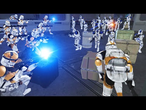 Captain Rex's 501st VS Commander Cody's 212th Clones! - Men of War: Star Wars Mod NPC Wars