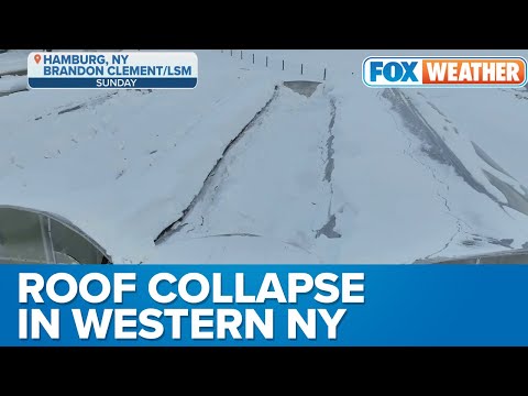 Record Snow Causes Building's Roof To Collapse In Western New York