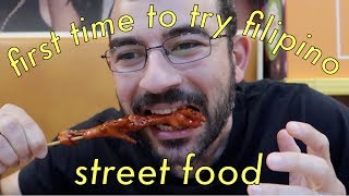 my arab husband tries filipino street food | the mekkaouis
