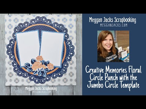 Creative Memories Floral Circle Punch with Jumbo Circle Template