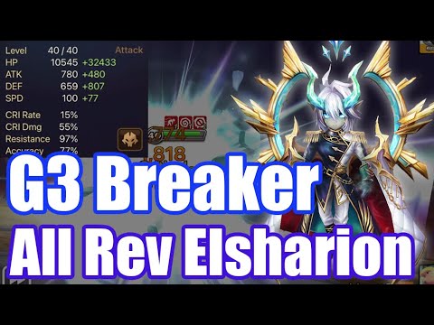 【Summoners War RTA】The Power All Revenge Elsharion, he is soooooo good G3 Breaker!!!
