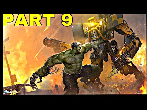 MARVELS AVENGERS (WARBOT BOSS FIGHT) Gameplay Walkthrough PART 9