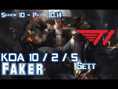 T1 Faker SETT vs AKALI Mid - Patch 10.14 KR Ranked