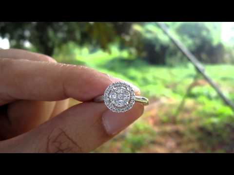 3.50 CARAT FACE ILLUSION DIAMOND GOLD RING