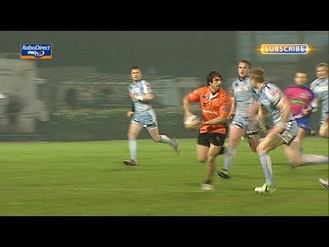 Great break but spilled pass - Benetton Treviso v Cardiff Blues 23rd March 2013