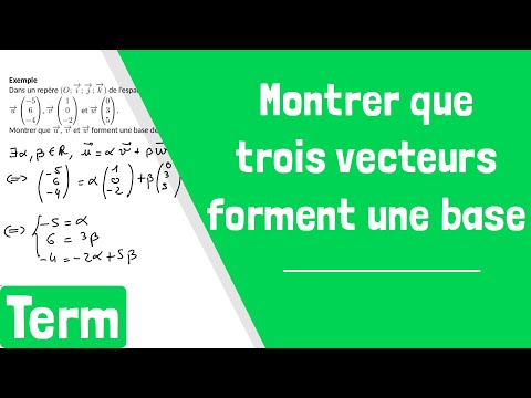 Comment montrer que trois vecteurs forment une base à partir de leurs coordonnées ?