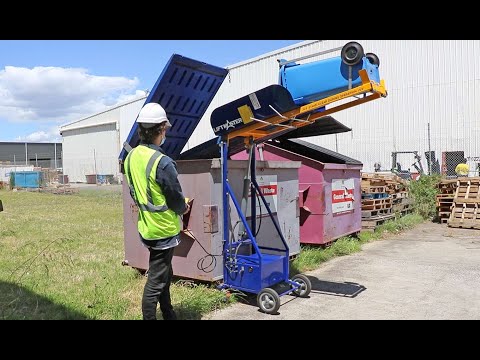 Rugged Powered bin lifter demonstration
