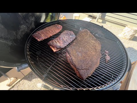 Weber 37” Kettle | Brisket + Pork Spare Ribs.