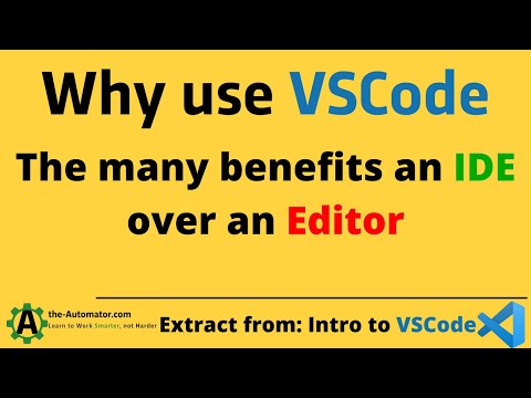 Editors vs IDE Extract from VS code