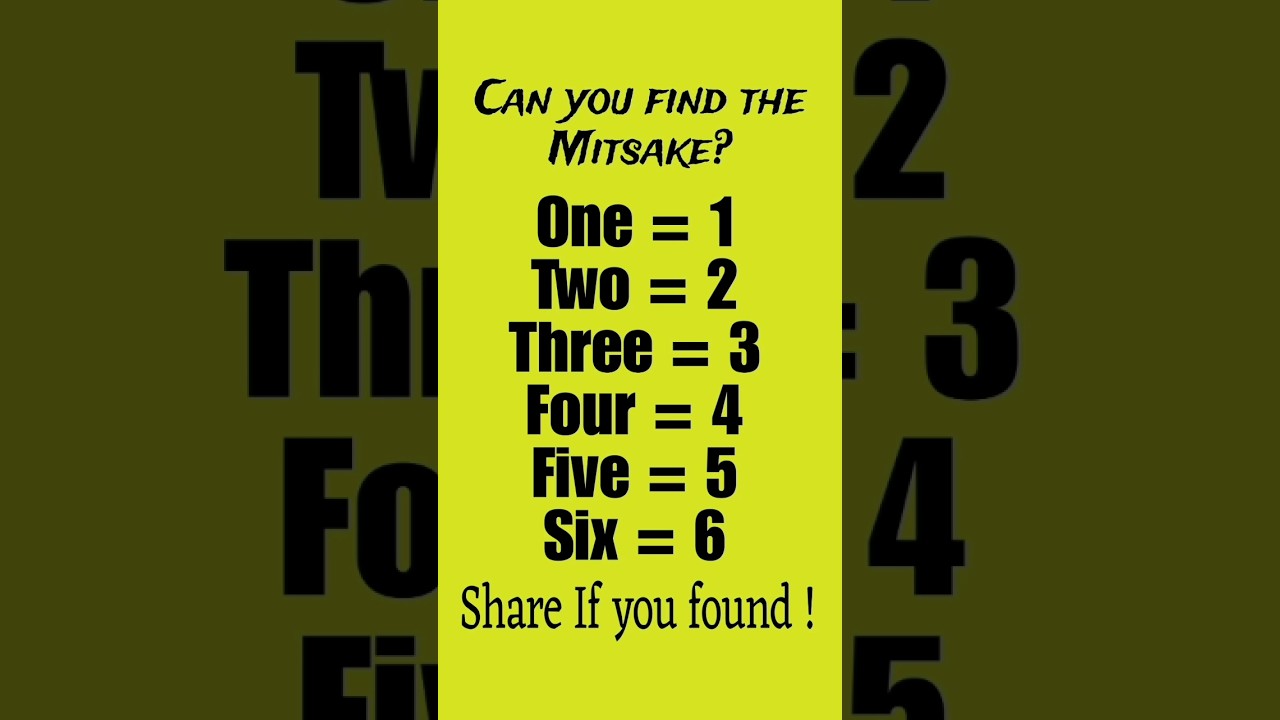 Can you find the mistake? #shorts