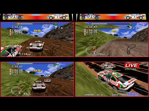 Sega Rally - 3 Player Network (Model 2 Emulator) Desert