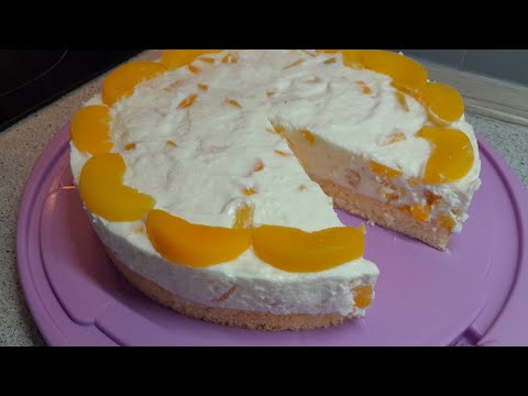 Pfirsich -Joghurt-Torte   fruchtig, leicht und lecker 😋