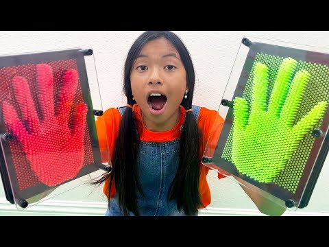 Wendy Plays with 3D Pin Art Toy | Fun Art Toys for Kids to Create Share and Play