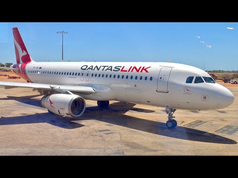 QantasLink Airbus A320 economy class review - Broome to Perth Video