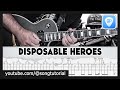 Metallica Disposable Heroes TAB Guitar Cover Lesson