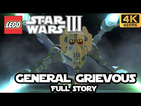 Lego Star Wars III: The Clone Wars - General Grievous Full Story - No Commentary (4K 60fps)