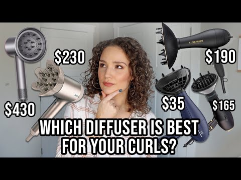 High Speed Hair Dryer with Diffuser for Curly Hair - 110000 RPM Brushless Motor Negative Ionic Blow Dryer, Fast Drying Low Damage No Heat Burn for Natural Curls, Pink video review thumbnail