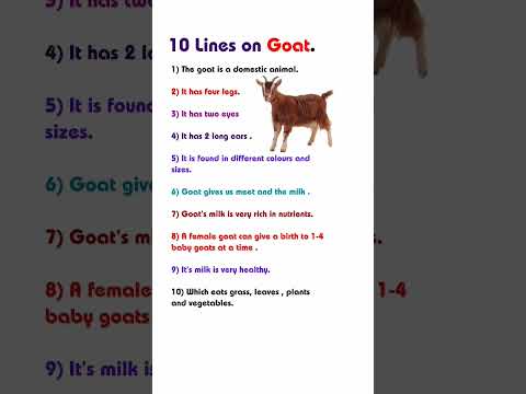 10 lines on Goat,10 lines on Goat in english,essay on goat in english,essay on goat,few line on goat