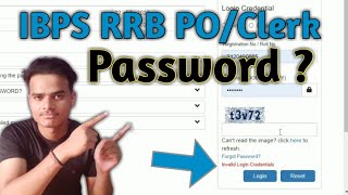 invalid login credentials in IBPS RRB PO/Clerk Admit Card 2022.How to download IBPS clerk admit card