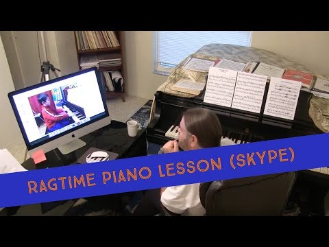 RAGTIME PIANO LESSON (SKYPE) with Talented 11-Year-Old!