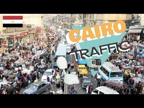 Traffic in Egypt: Cairo Chaotic Traffic ✈️🐪🚗