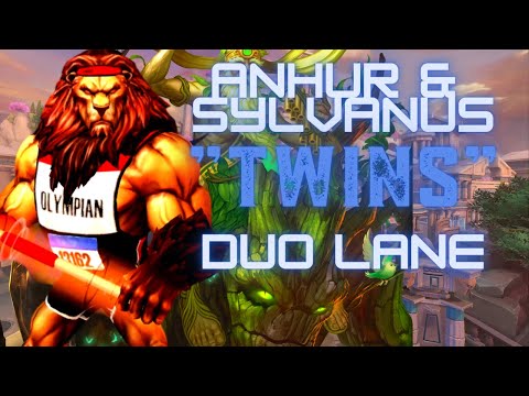 Anhur & Sylvanus Duo Lane TWINS Gameplay (SMITE conquest)