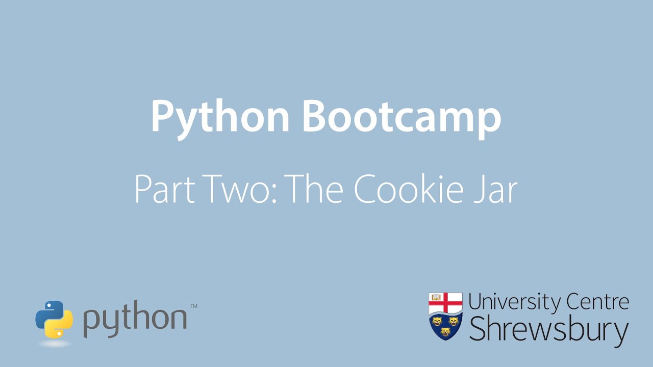 Python Bootcamp Part Two: The Cookie Jar