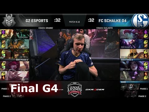 FC Schalke 04 vs G2 eSports - Game 4 | Final of EU Regional Qualifier for S8 Worlds 2018 | G2 vs S04