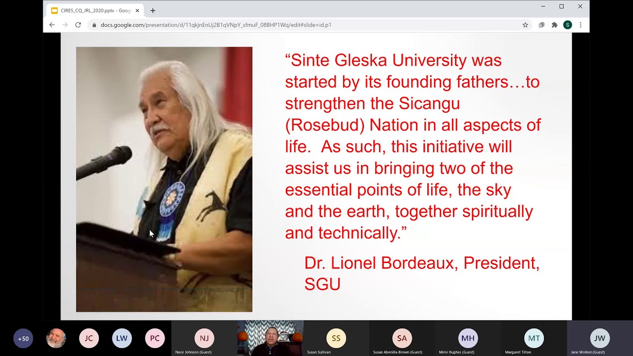 Building Relational & Effective Partnerships with Indigenous Communities, J. Rattling Leaf-11/17/20