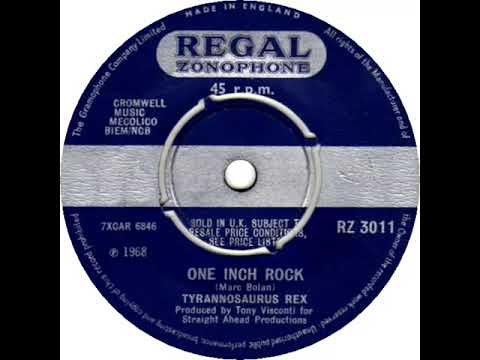 UK New Entry 1968 (193) Tyrannosaurus Rex - One Inch Rock