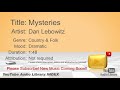 New Free Music 2018 Mysteries Dan Lebowitz Country Folk Dramatic YouTube Audio Library BGM