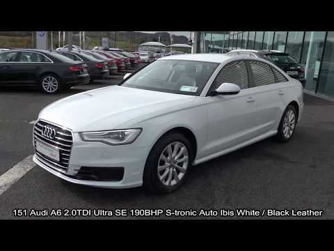 CMG AUDI SLIGO: 151DL2595 Audi A6 2.0TDI SE 150BHP S-tronic Auto Ibis White / Black Leather Interior