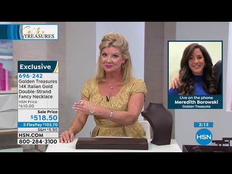 Golden Treasures 14K Italian Gold DoubleStrand Fancy Nec...