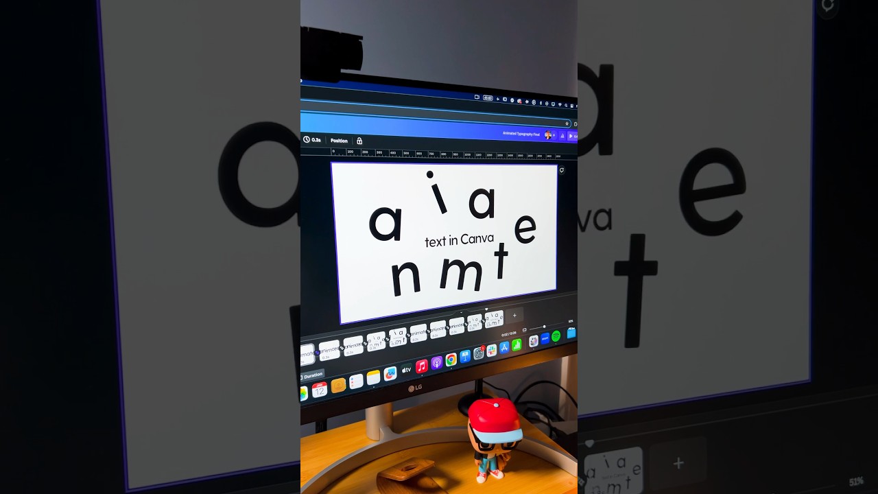 Animated text effect in Canva