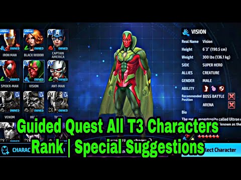 Guided Quest All T3 Characters Rank - Marvel Future Fight
