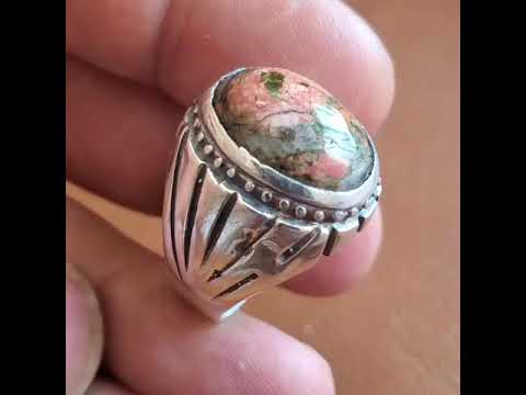 12 gram Natural Ruby Fuchsite 925 Sterling Silver mens ring handmade silver ring