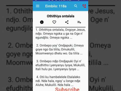 Othithiya Ontalala - Eimbilo Mehangano 118, Gospel song