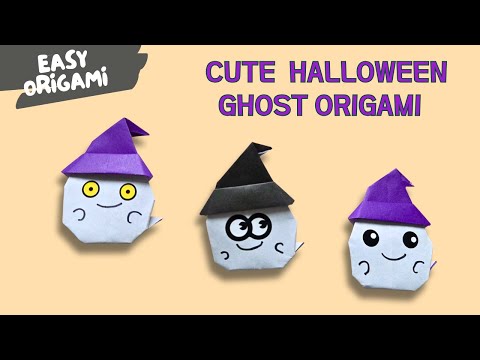Cute Ghost Origami  Easy Halloween Paper Craft for Kids
