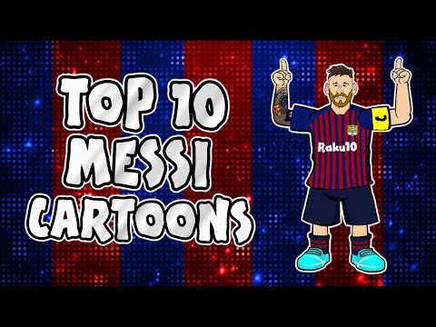 🐐MESSI: Top 10 Cartoons🐐 (Parody songs, goal, highlights montage)