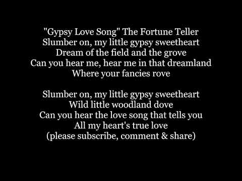 Gypsy Love Song Slumber on my Little Gypsy Sweetheart Fortune Teller Herbert  Lyric Words music song