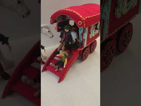 Miniature Felted Gypsy Caravan