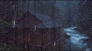 GENTLE RAIN WITH THUNDER AT NIGHT, FOR SLEEPING, INSOMNIA, RELAXATION, STUDYING⛈️
