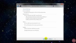 How To Disable Sticky Keys Windows 7 or Vista