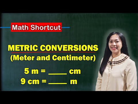 Metric Conversions of Meter and Centimeter - Converting m to cm and cm to m / Math Tagalog Tutorial